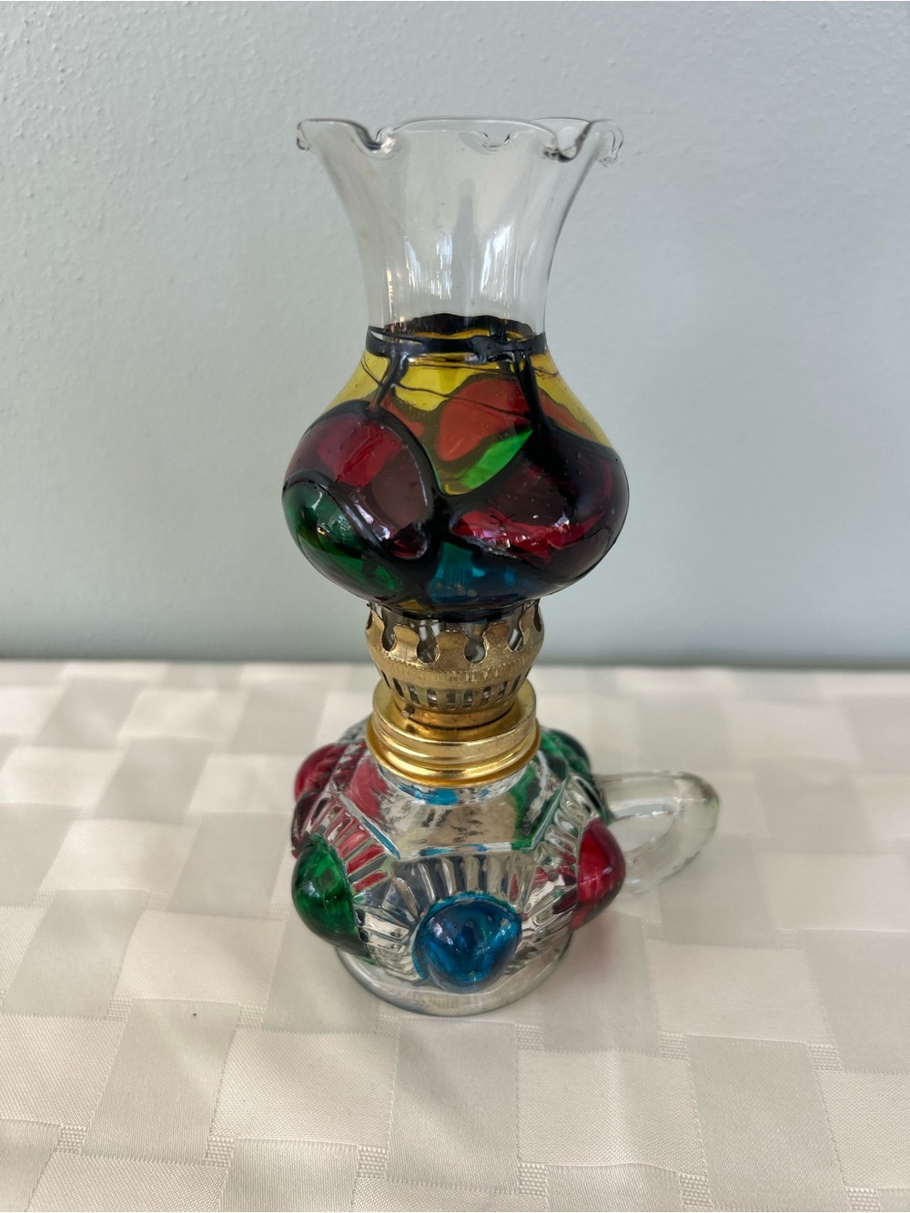 Multicolor Decorative Glass Oil Lamp - Brand